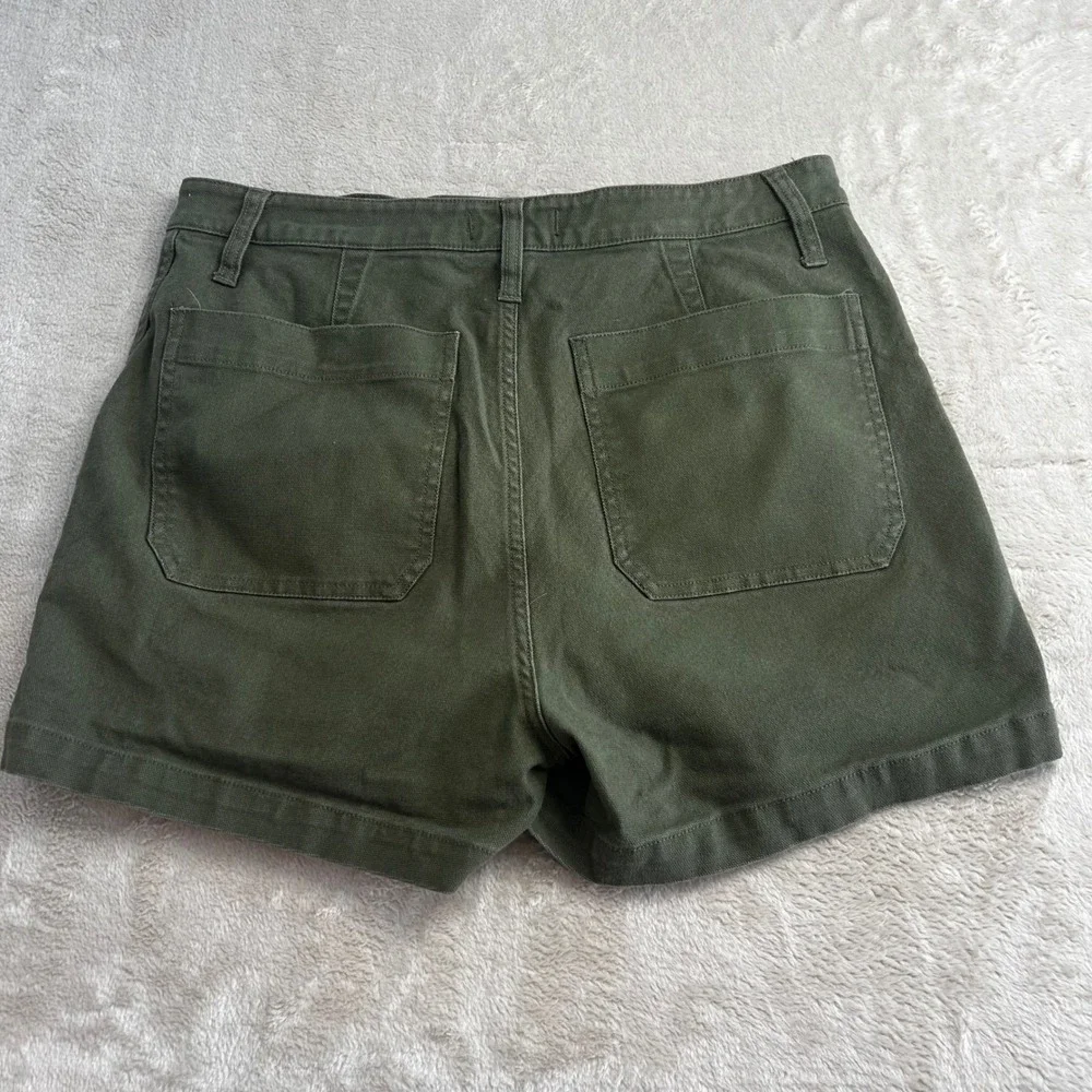 Madewell‎ Olive Green Utility Shorts Womens Size 31 Patch Pocket Canvas Fatigue